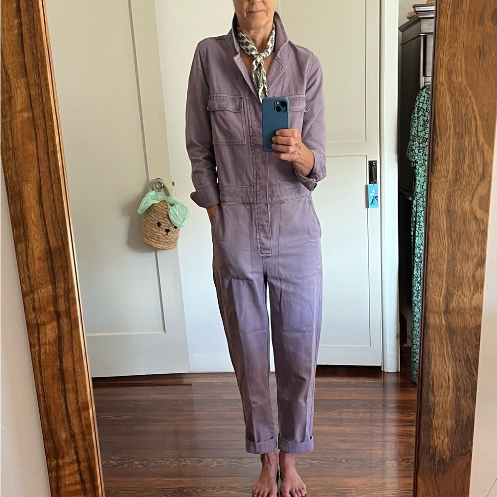 Madewell Coveralls/Jumpsuit Garment-Dyed color Smoky Grape.